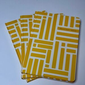 Threshold Geometric Journal Set (3) Yellow White Modern Minimalist